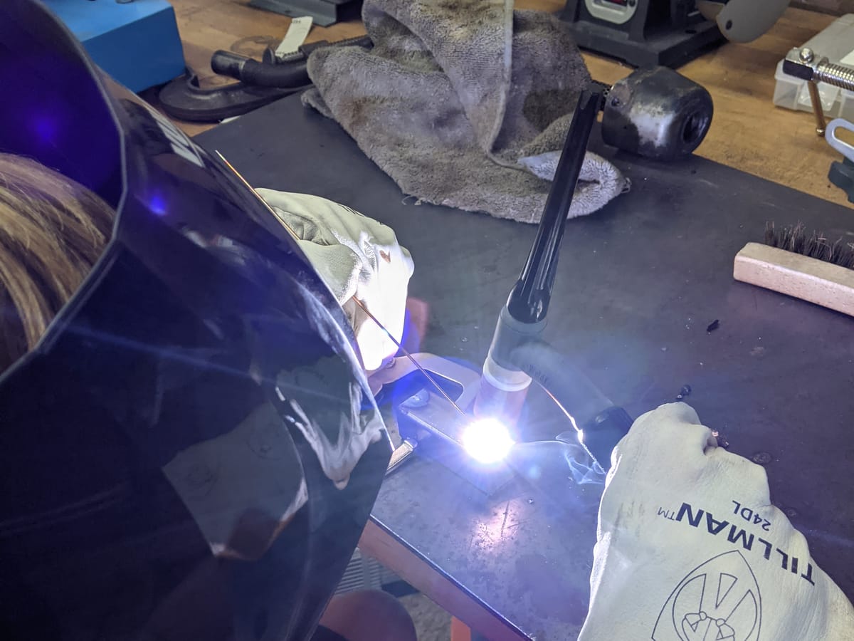 TIG welding in the Expertise Engineering shop
